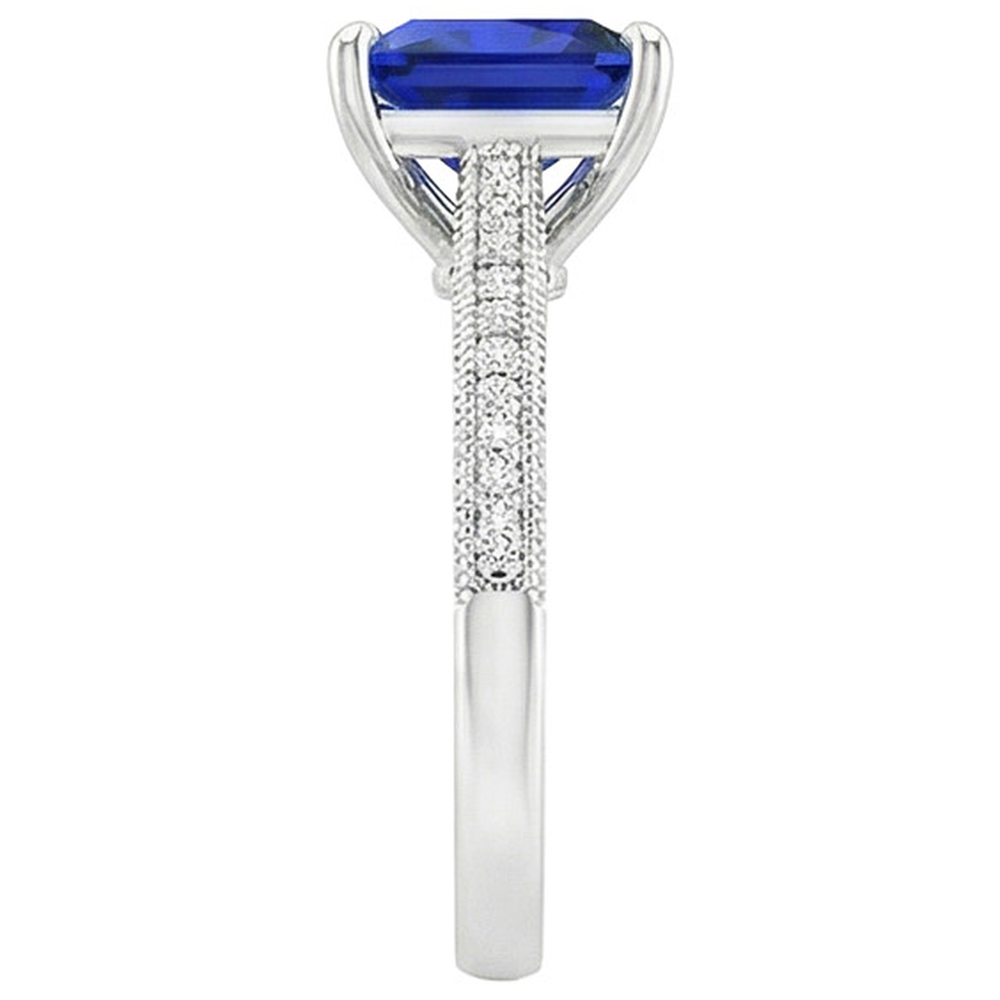 naturel diamant 4.50carats bague vue de profil