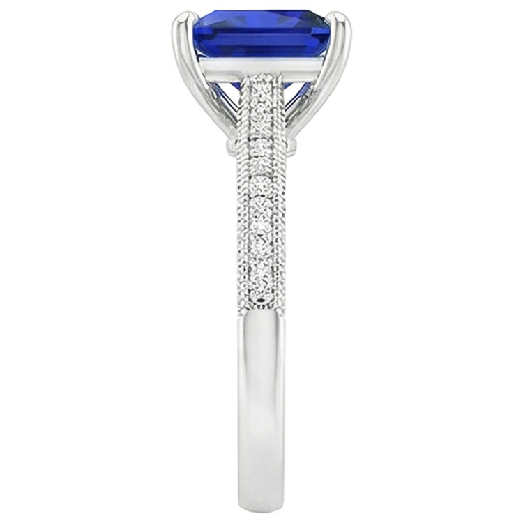 naturel diamant 4.50carats bague vue de profil