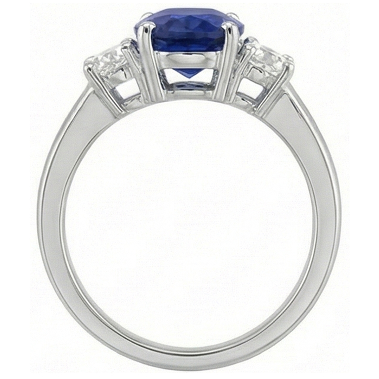 naturel oval diamant 5carats bague photo lifestyle