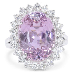 Bague Diamant Pierre Kunzite à Vendre