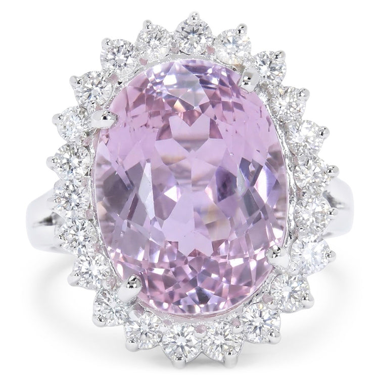 Bague Diamant Pierre Kunzite à Vendre
