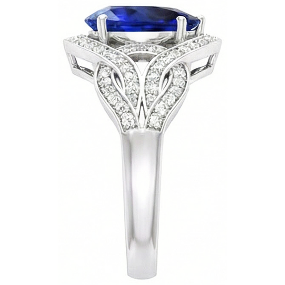 naturel pear diamant 3carats bague vue de dessus