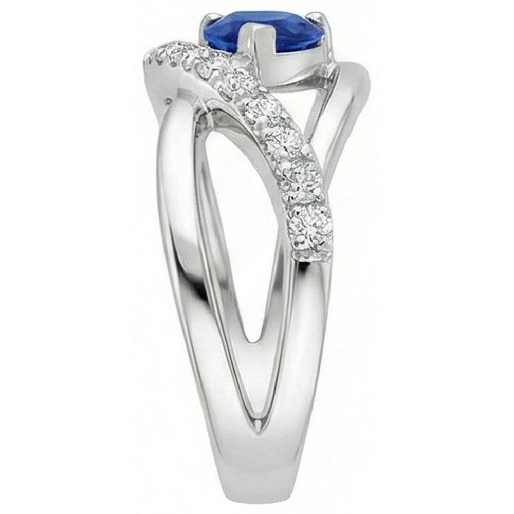 naturel round diamant 2.65carats bague vue de dessus