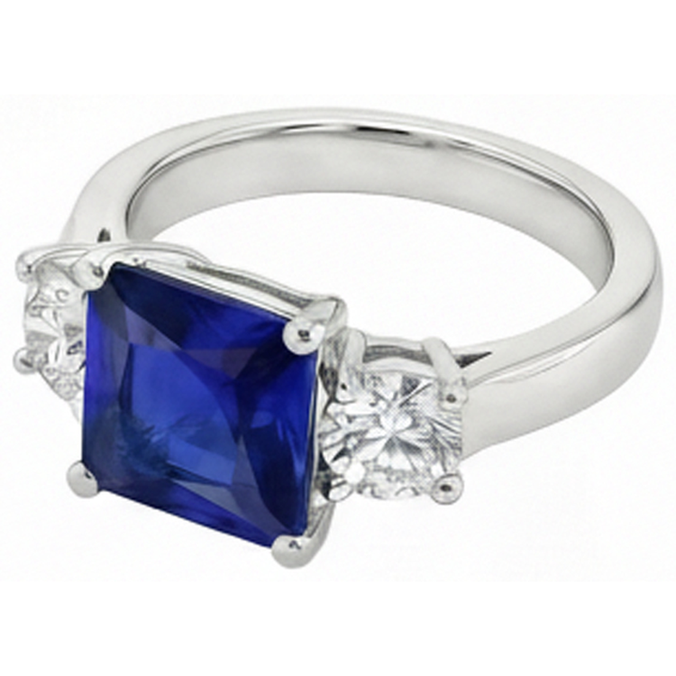 naturel round diamant 6carats bague vue de dessus