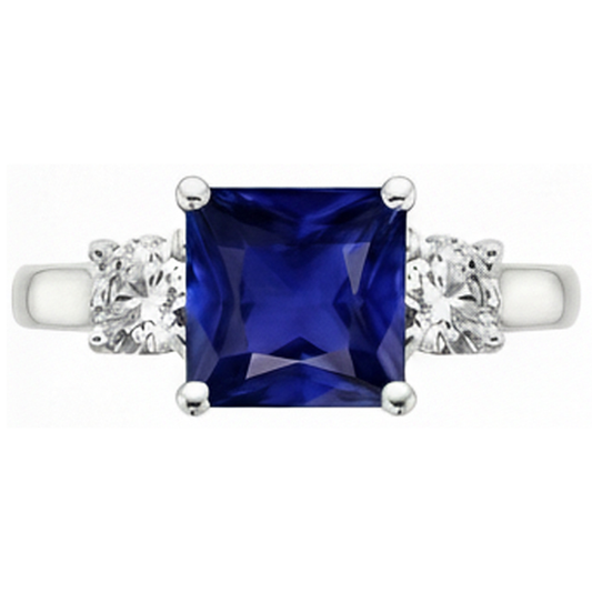 naturel round diamant 6carats bague vue de profil