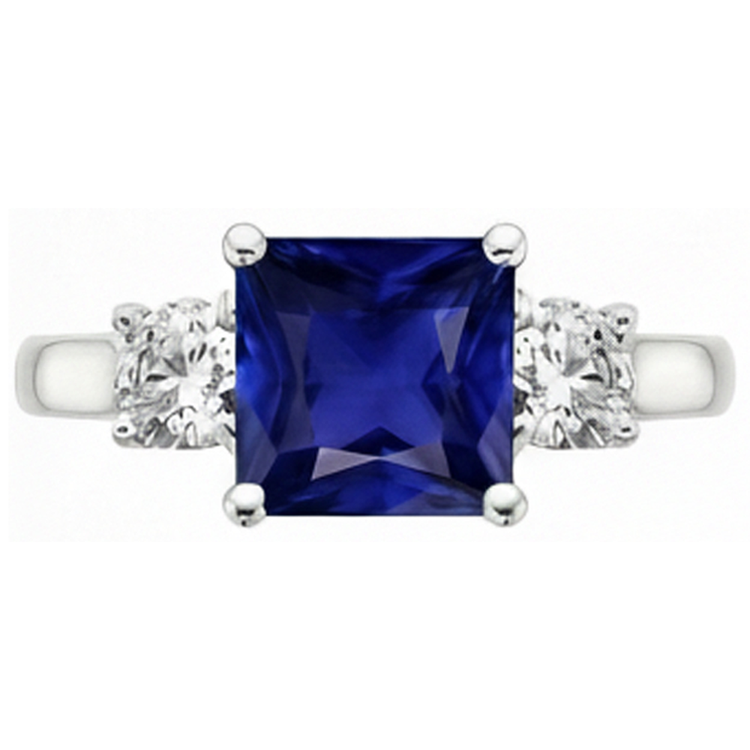 naturel round diamant 6carats bague vue de profil