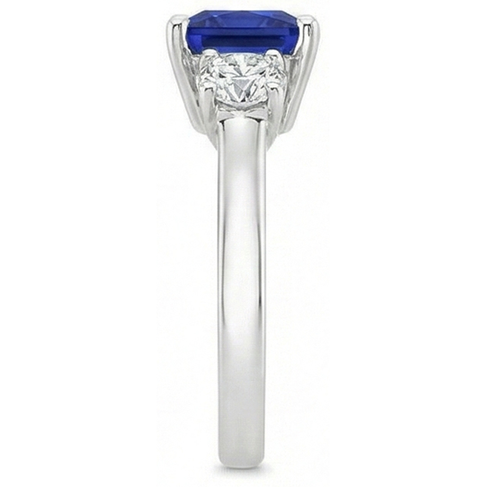 naturel round diamant 6carats bague sur blanc
