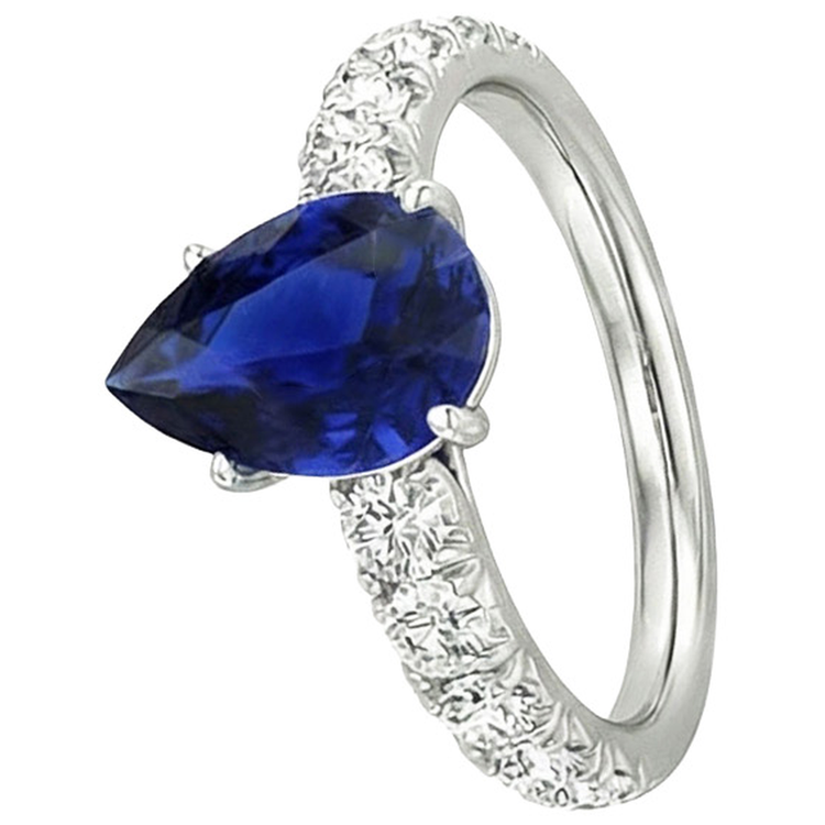 naturel round diamant 4.50carats bague vue de face