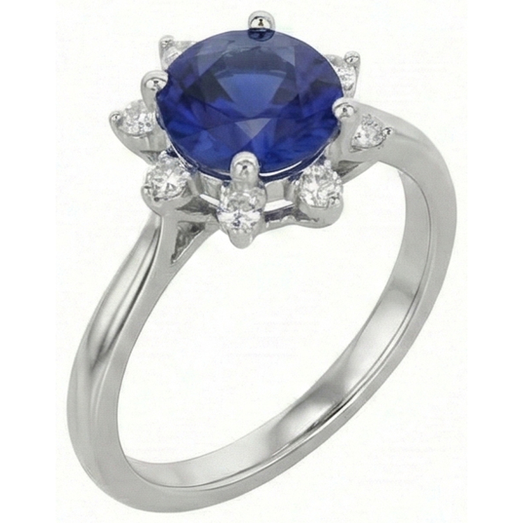 naturel round diamant 3carats bague détail rapproché