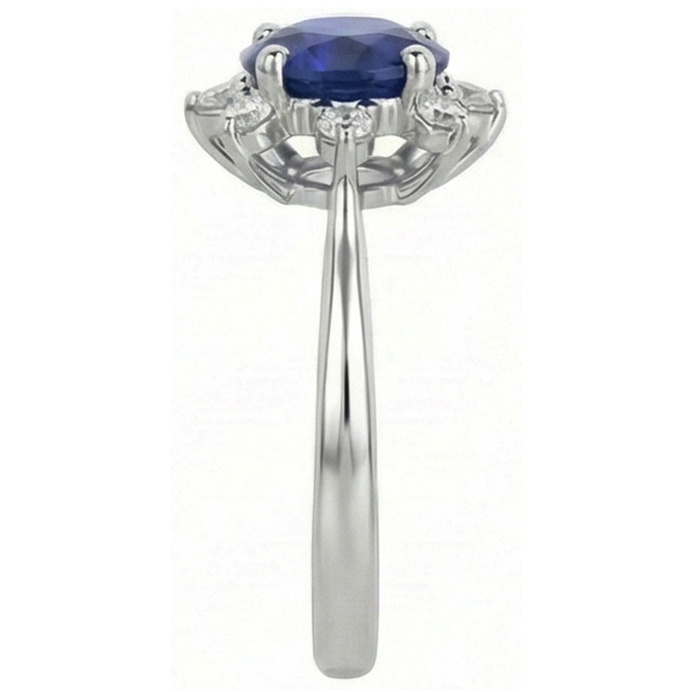 naturel round diamant 3carats bague vue de profil
