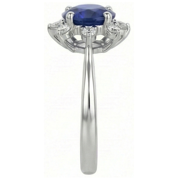 naturel round diamant 3carats bague vue de profil