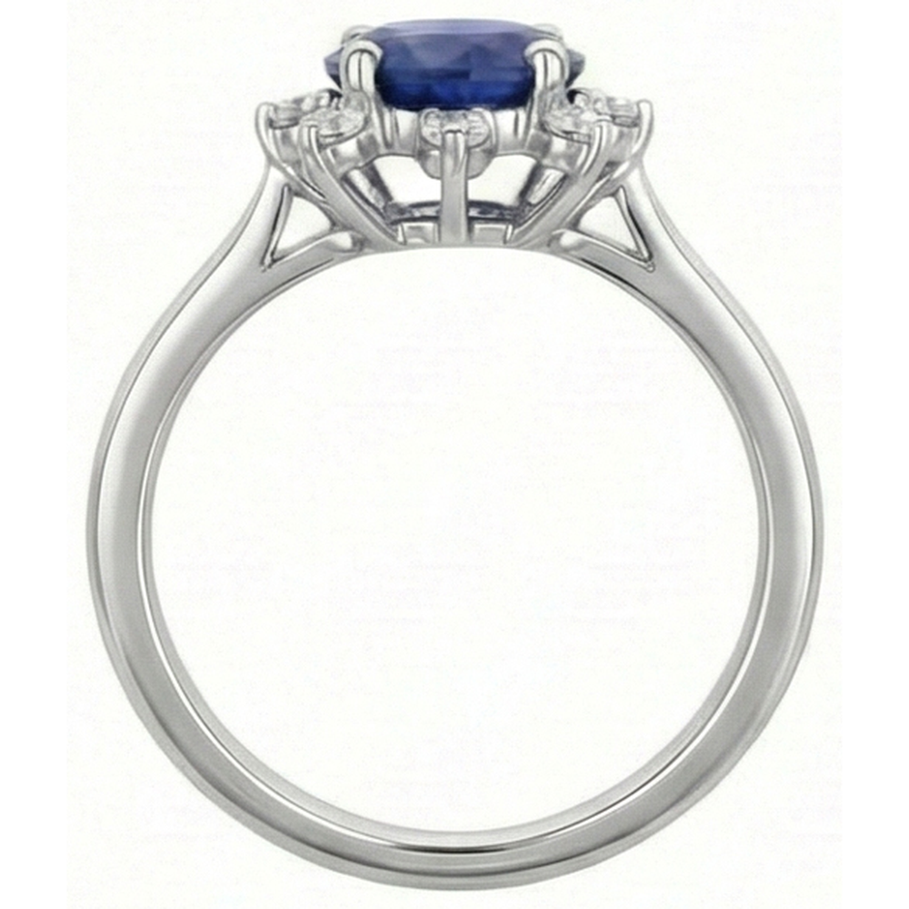 naturel round diamant 3carats bague vue de dessus