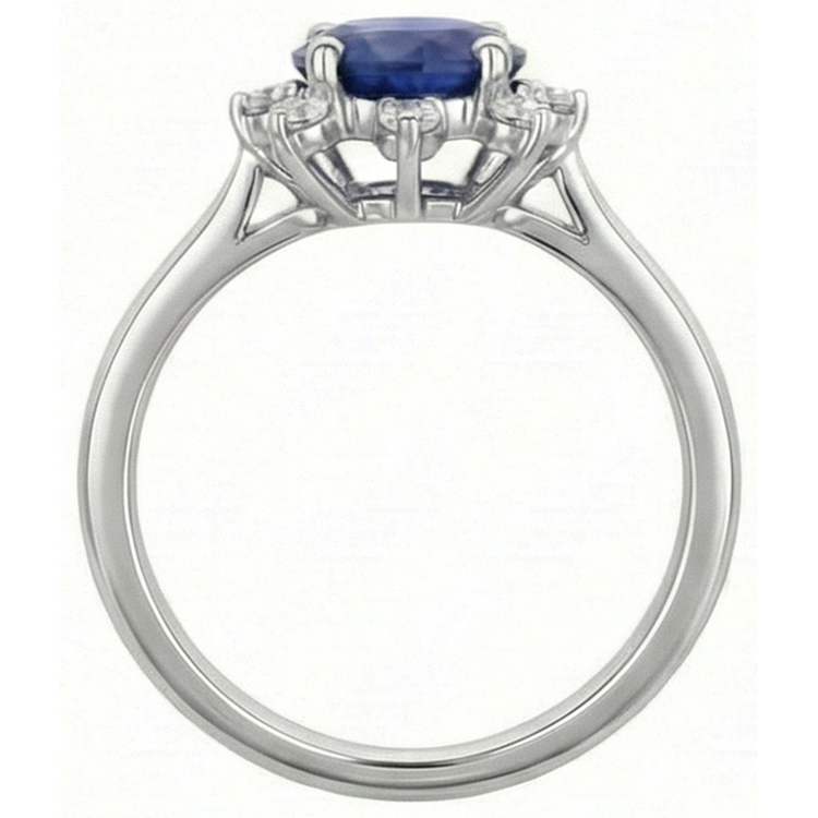 naturel round diamant 3carats bague vue de dessus