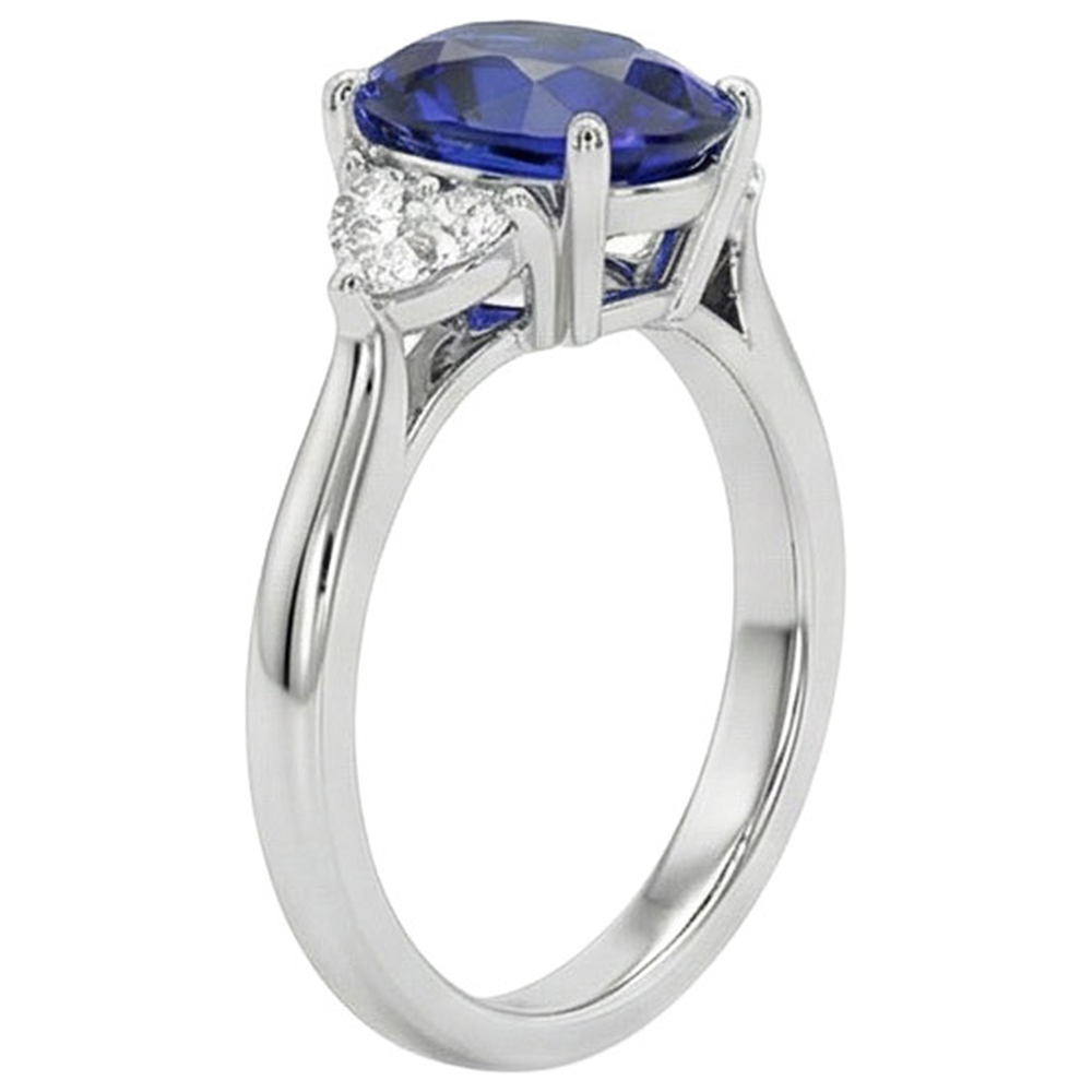 naturel round diamant 8.25carats bague vue de profil
