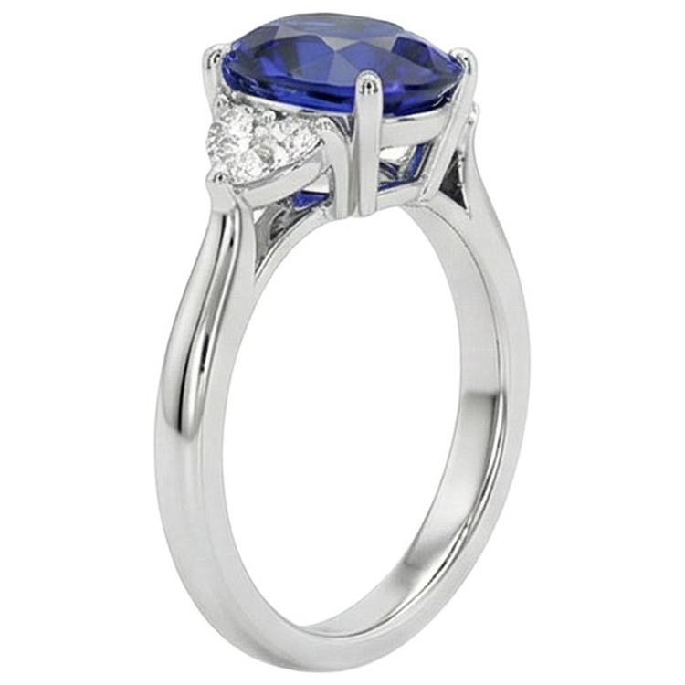 naturel round diamant 8.25carats bague vue de profil