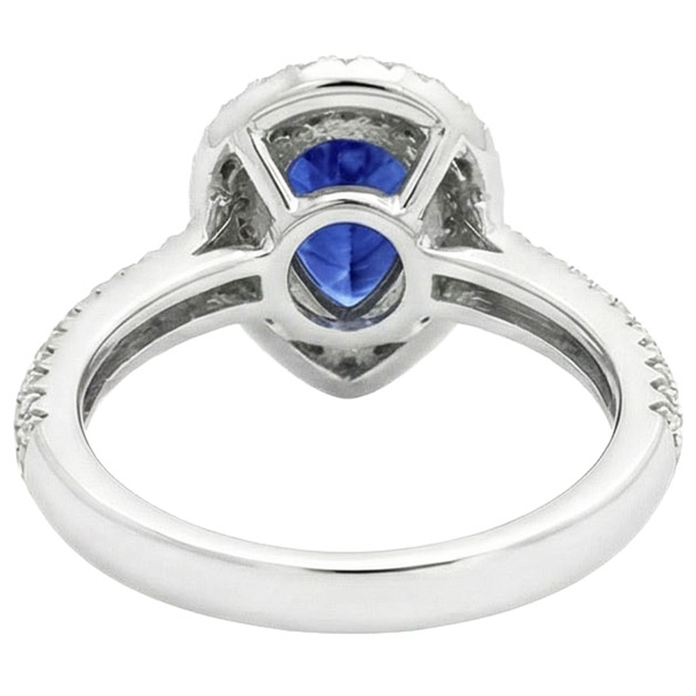 naturel round diamant 2.30carats bague vue de profil