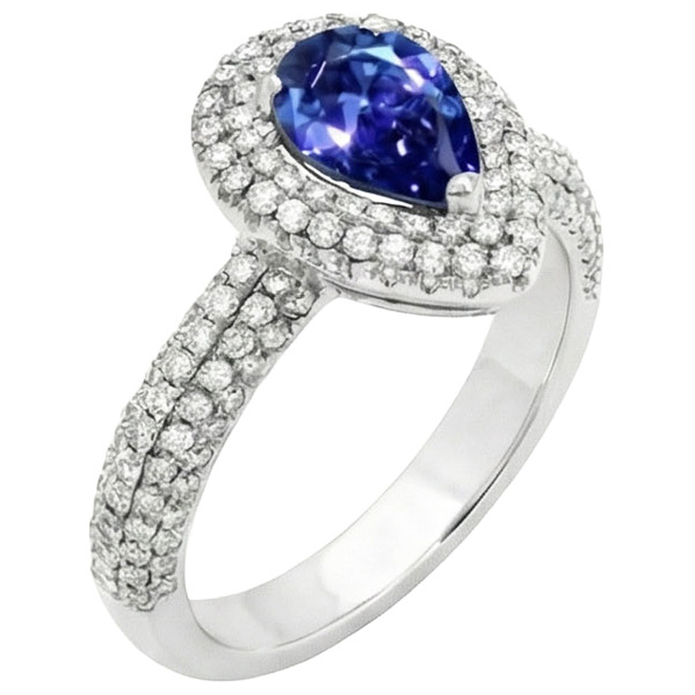 naturel round diamant 2.30carats bague détail rapproché