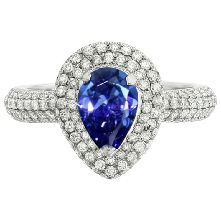 naturel round diamant 2.30carats bague angle de côté