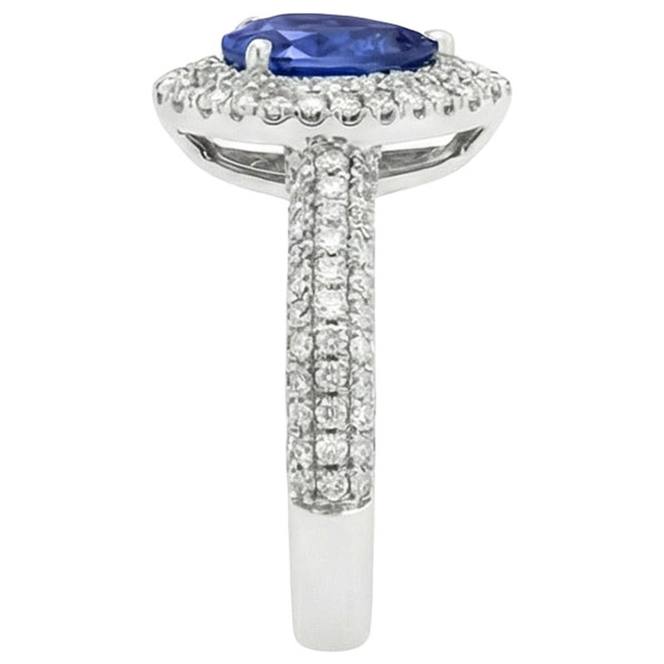 naturel round diamant 2.30carats bague vue de dessus
