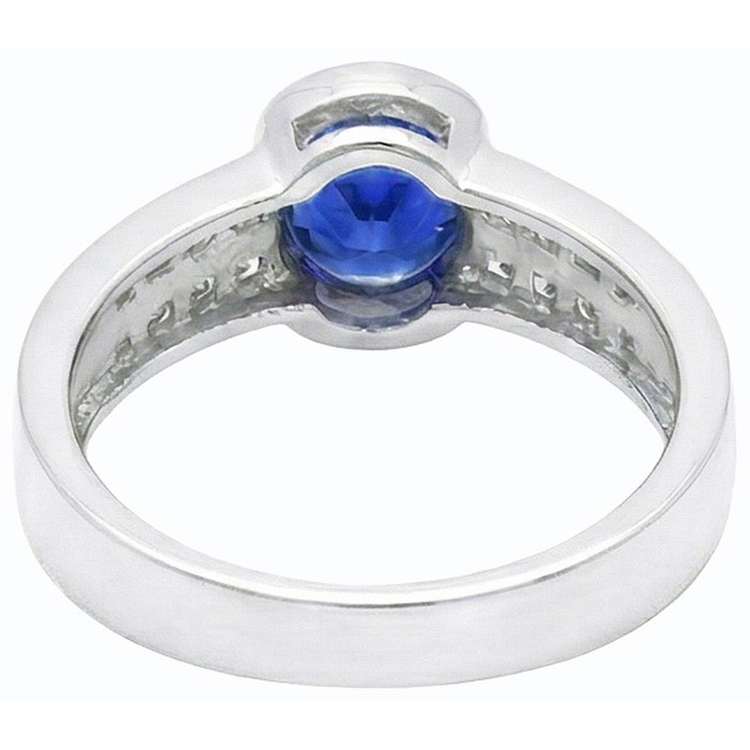 naturel round diamant 2.50carats bague angle de côté