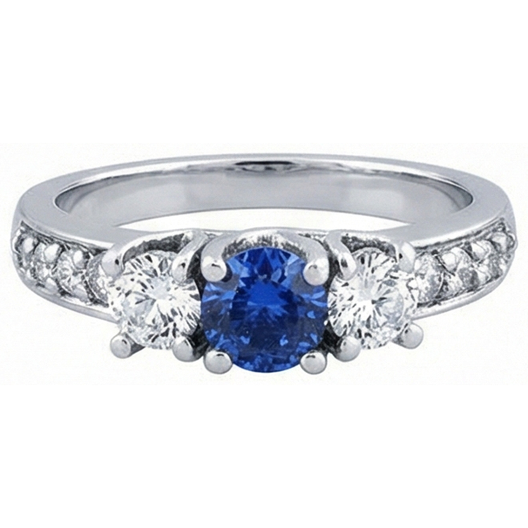 naturel round diamant 2.50carats bague détail rapproché
