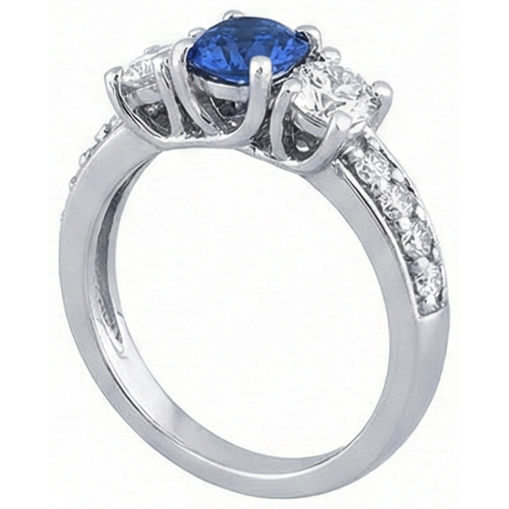 naturel round diamant 2.50carats bague vue de dessus