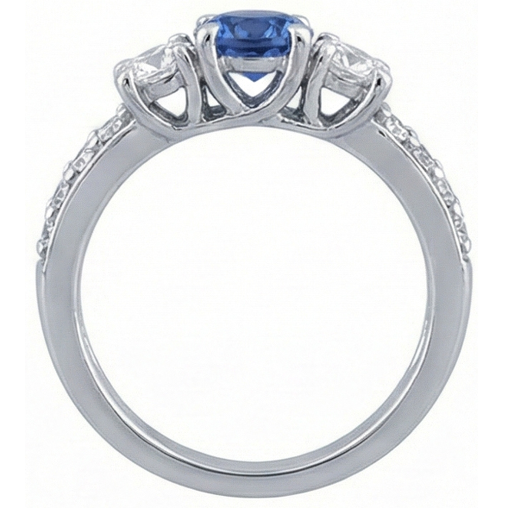 naturel round diamant 2.50carats bague sur blanc