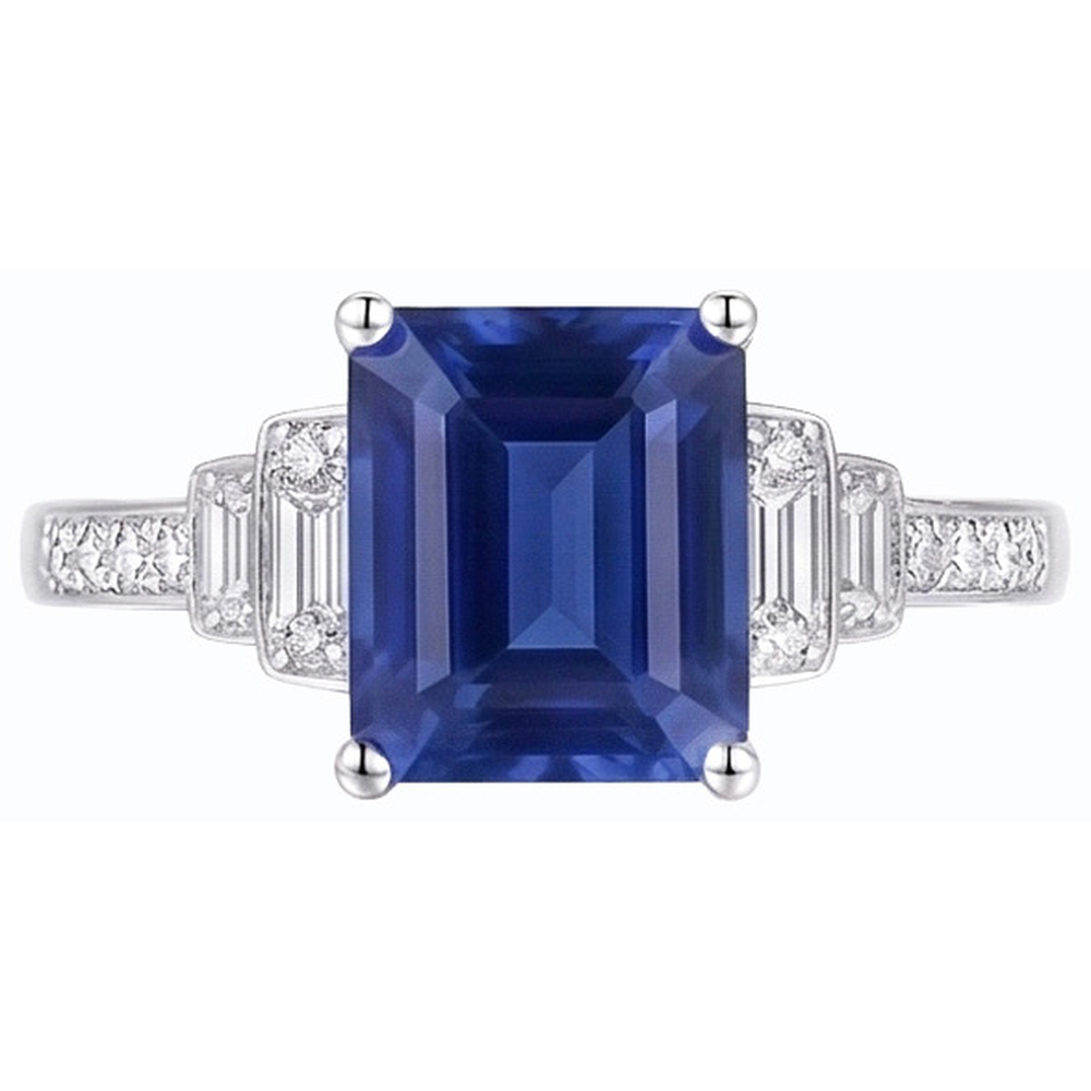 naturel diamant 3carats bague vue de face
