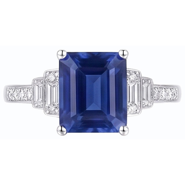 naturel diamant 3carats bague vue de face