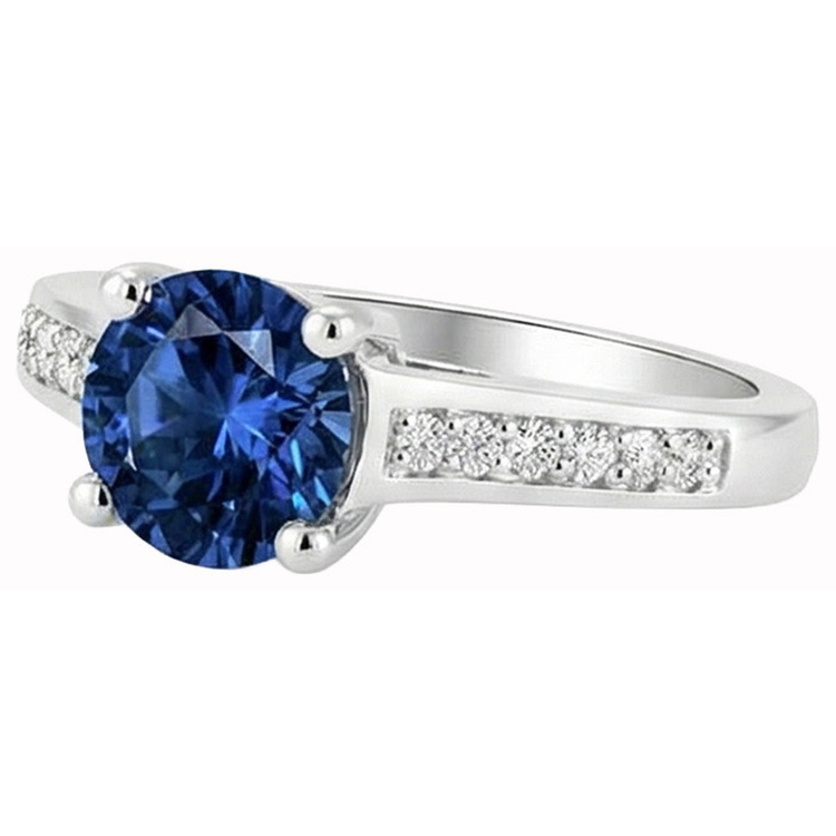 naturel round diamant 2.80carats bague détail rapproché