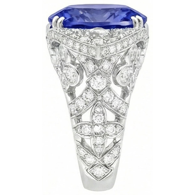 Bague Diamant Naturels Extraits des Mines ( et non cultivés en laboratoire ) Saphir Naturel 9 Carats