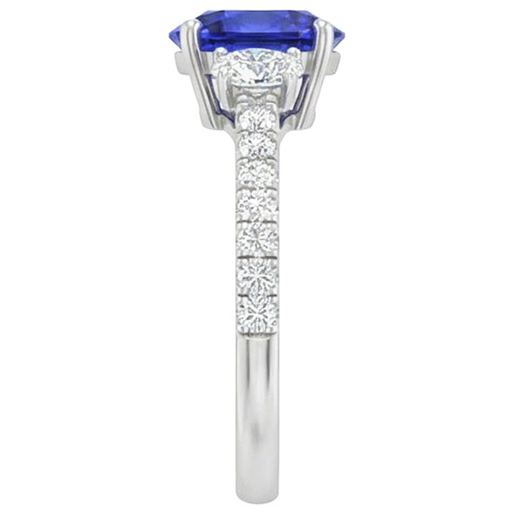 Bague Diamant Naturels Extraits des Mines ( et non cultivés en laboratoire ) Saphir Ovale 10 Carats