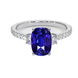 Bague Diamant Saphir Ovale 10 Carats