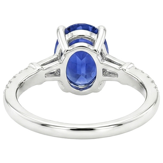 Bague Diamant Saphir Ovale
