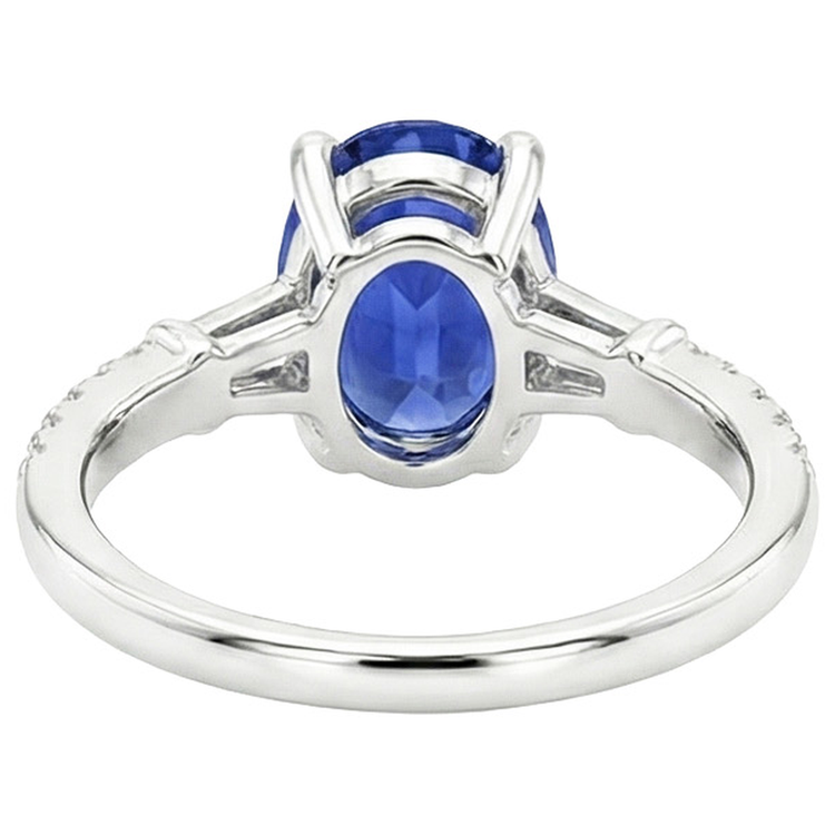 Bague Diamant Saphir Ovale