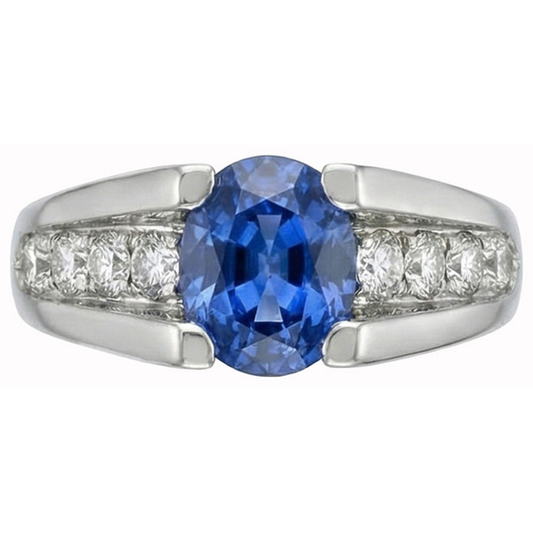 naturel round diamant 2.50carats bague angle de côté