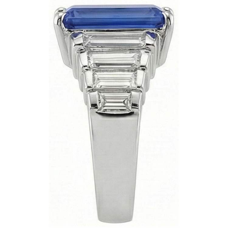 Bague Diamant Naturels Extraits des Mines ( et non cultivés en laboratoire ) Saphir Sri Lankais 8 Carats Or Blanc 14K