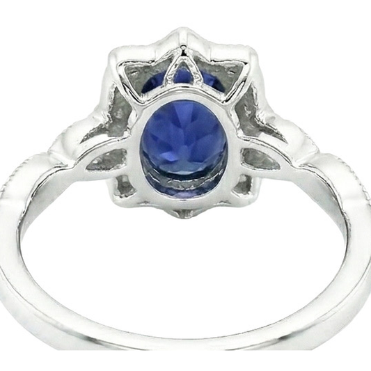 naturel oval diamant 14carats bague angle de côté