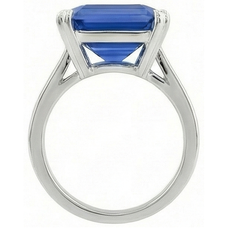 Bague Diamant Saphir émeraude de Ceylan 5 Carats