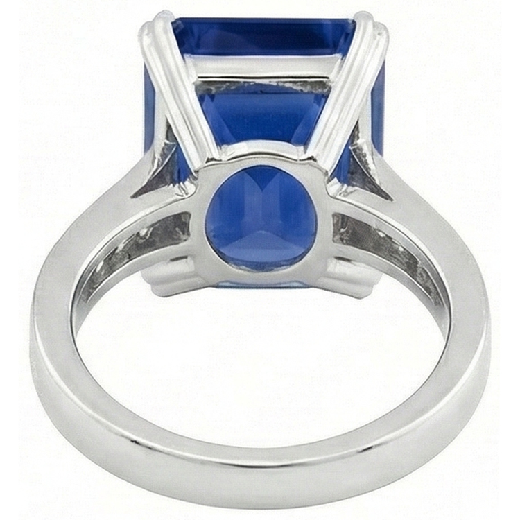 Bague Diamant Saphir émeraude de Ceylan 5 Carats