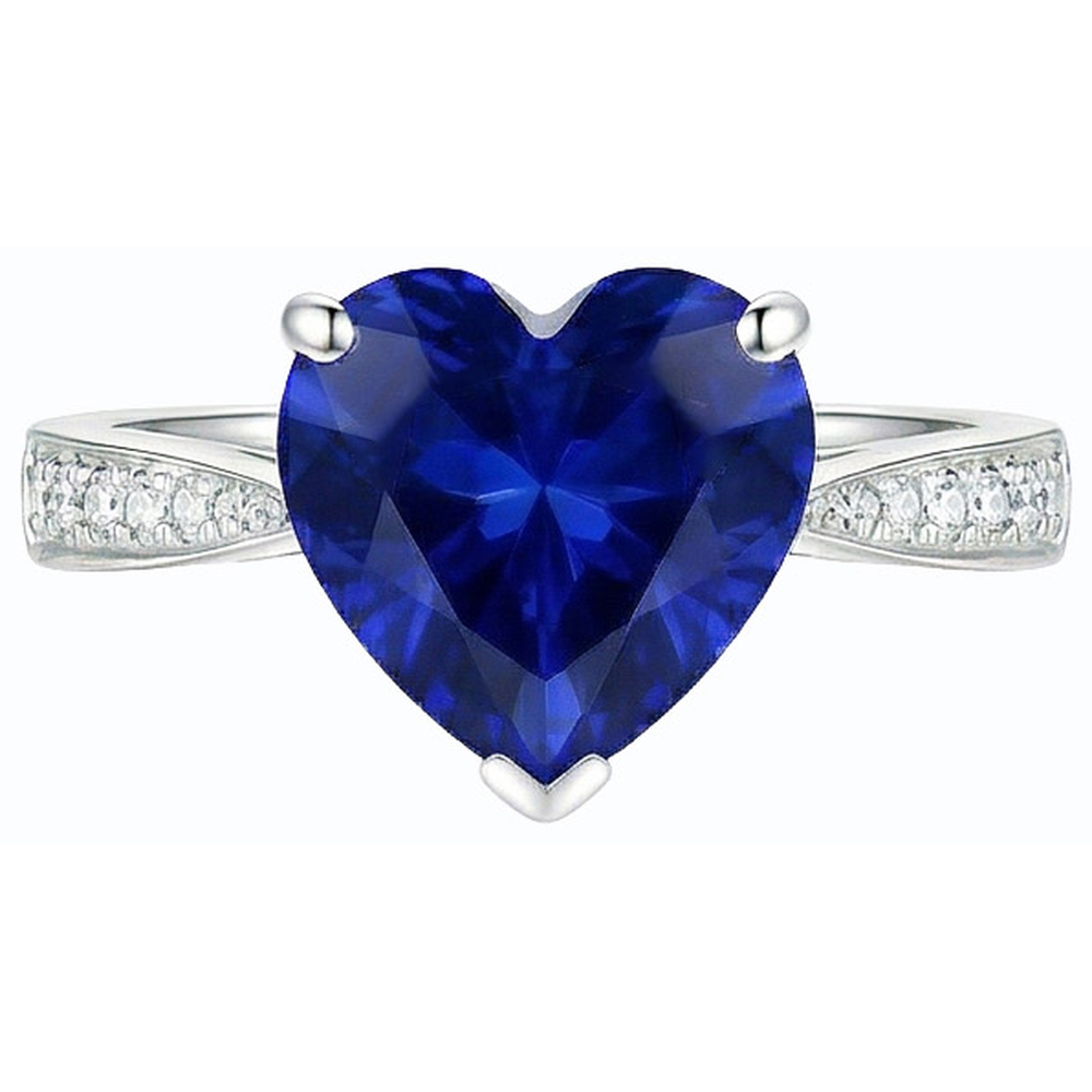 naturel round diamant 3.50carats bague vue de profil