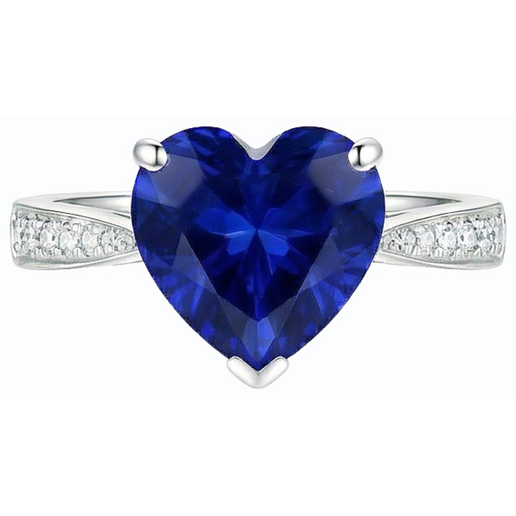 naturel round diamant 3.50carats bague vue de profil