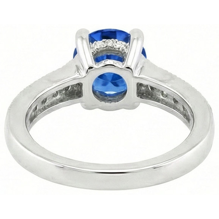Bague Diamant Naturels Extraits des Mines ( et non cultivés en laboratoire ) Sri Lanka Blue Gems