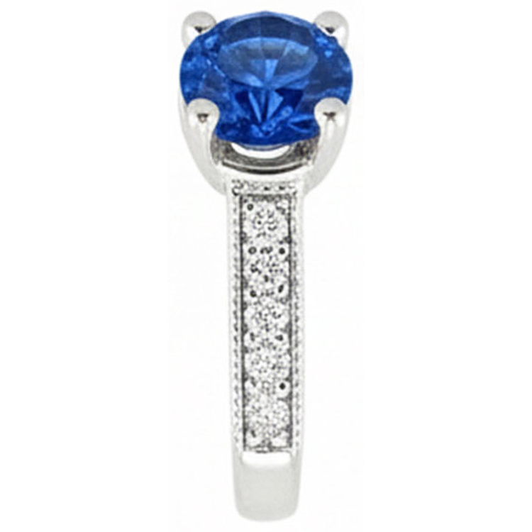 Bague Diamant Naturels Extraits des Mines ( et non cultivés en laboratoire ) Sri Lanka Blue Gems
