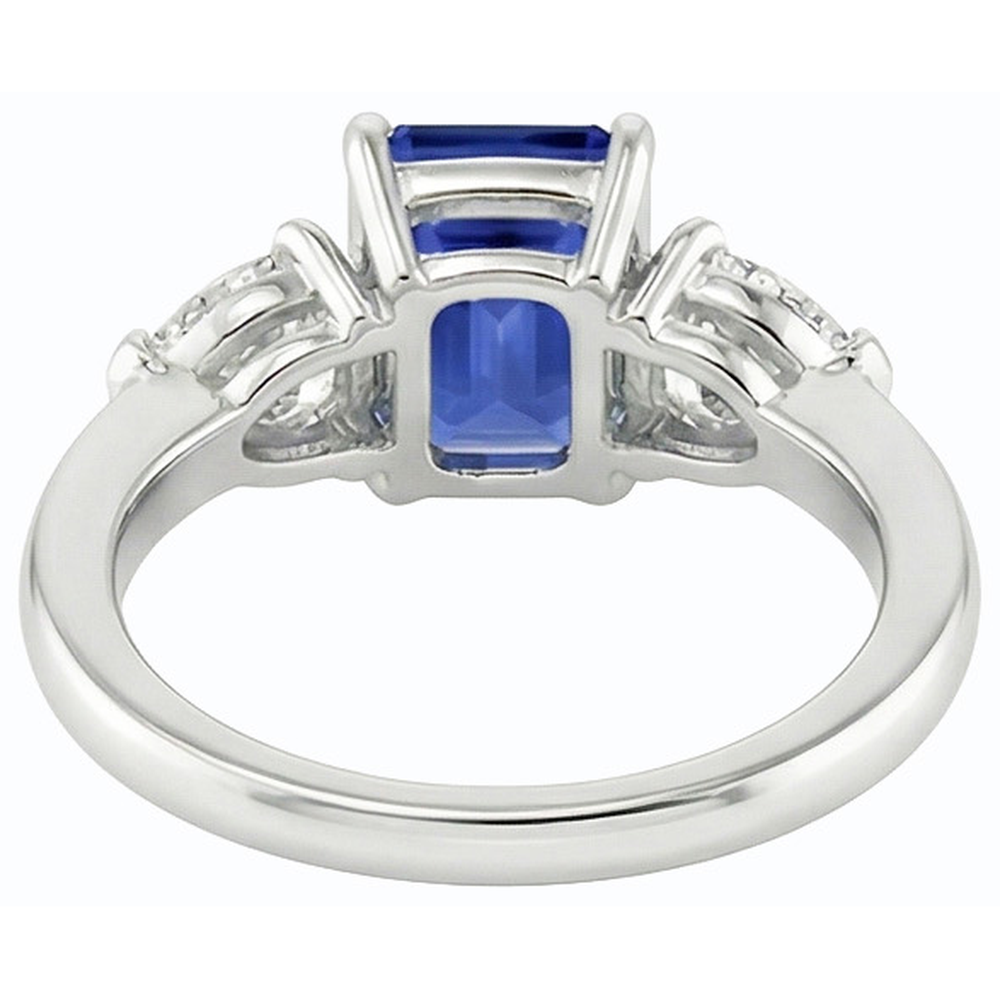 naturel pear diamant 2.50carats bague angle de côté