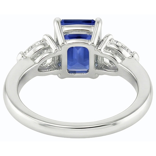 naturel pear diamant 2.50carats bague angle de côté