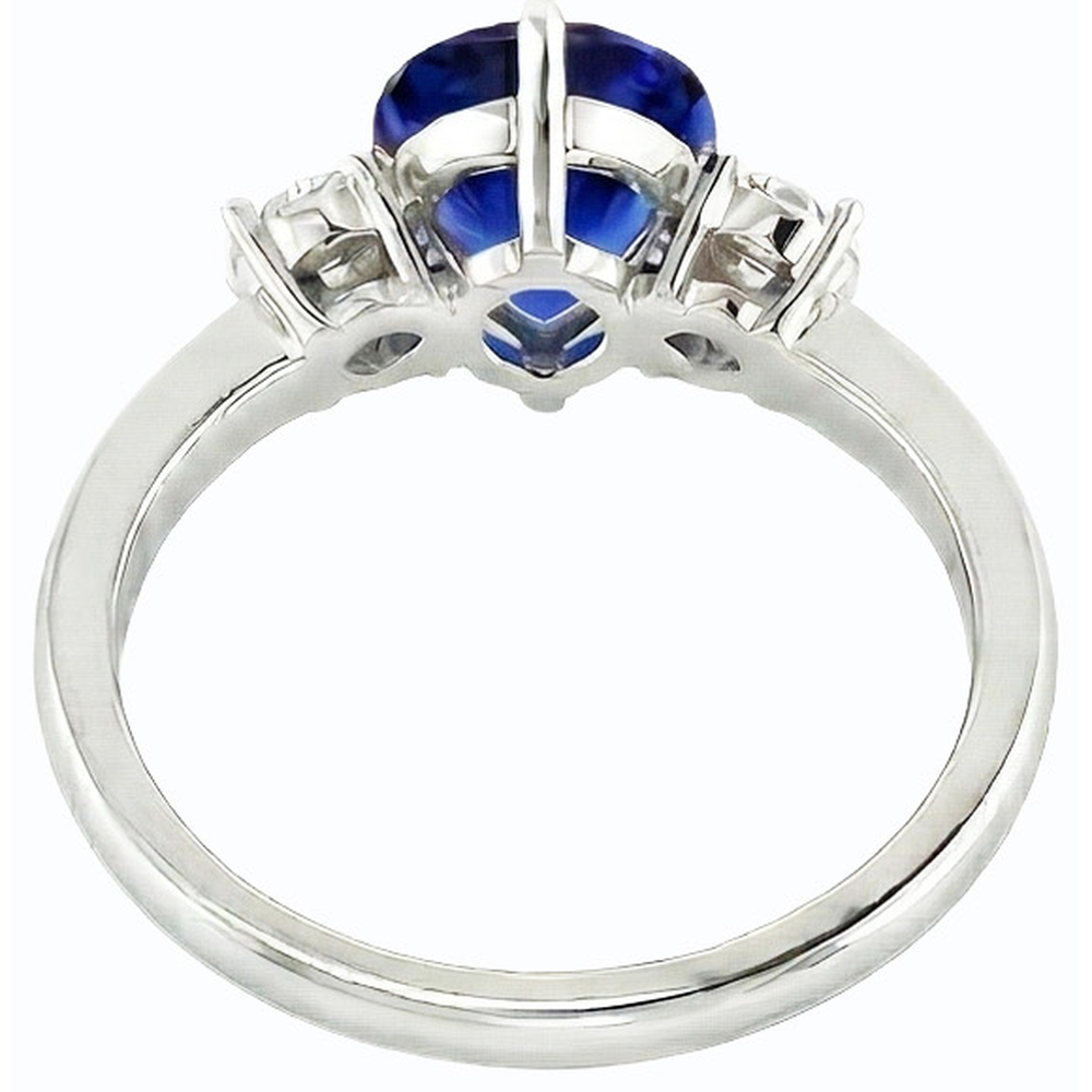 naturel round diamant 2.50carats bague vue de profil