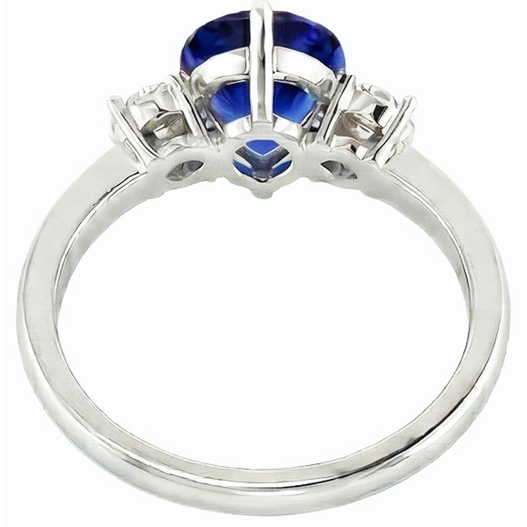naturel round diamant 2.50carats bague vue de profil