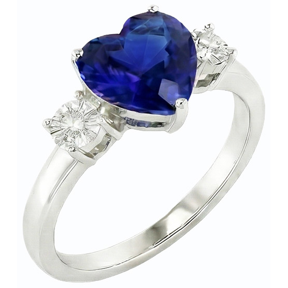 naturel round diamant 2.50carats bague vue de face