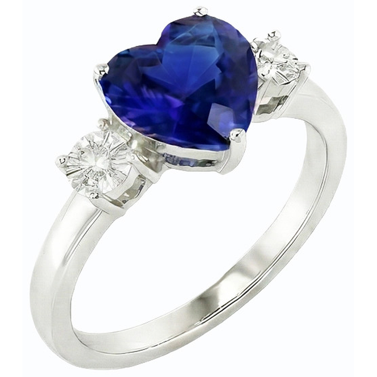 naturel round diamant 2.50carats bague vue de face